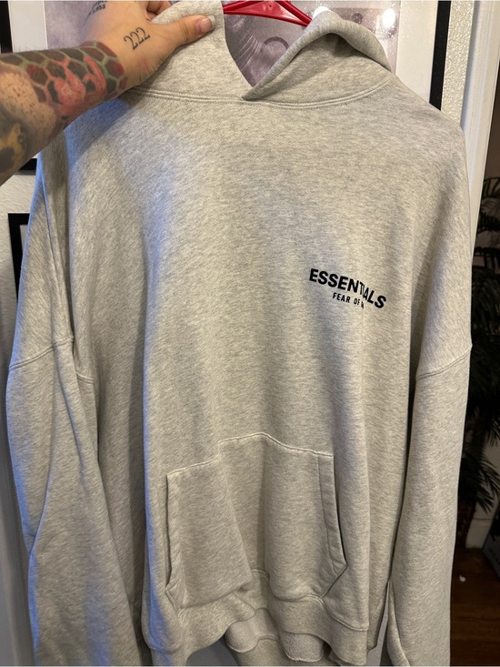 Fear of God Other - Essentials Men's Light Gray Hoodie